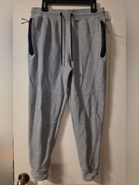 CSG Men's Gray Performance Jogger Sweatpants with Black Accent